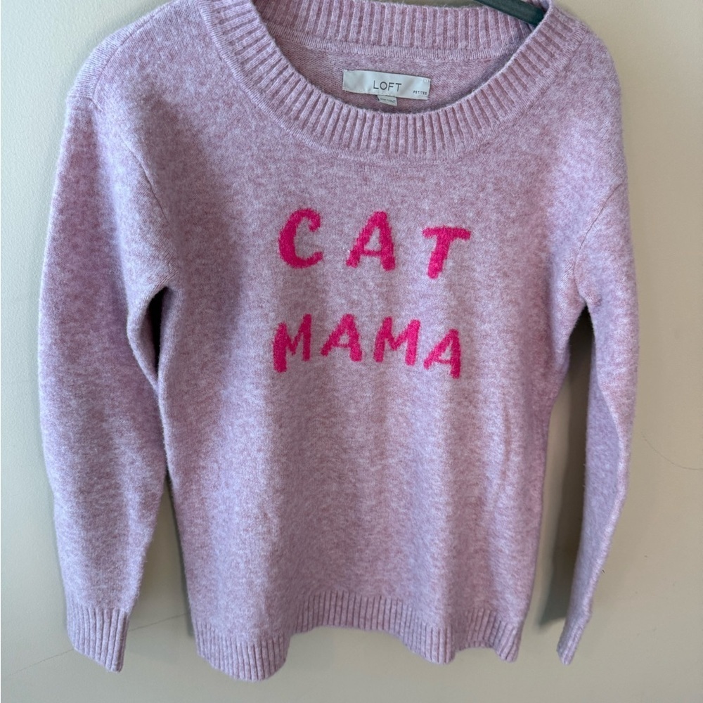 LOFT Cat Mama Sweater cat lady size XS Petites